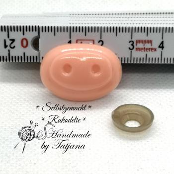 Schweine Nase aus Plastik 27x20/34x26mm